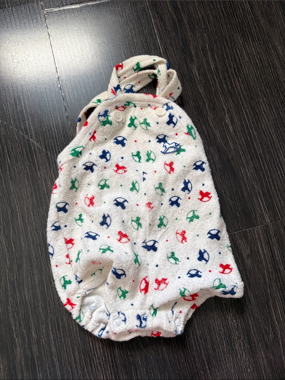 Vintage Mine Alone overalls 6 mo